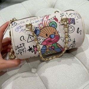 Graffiti Bear Crossbody 3 way HandBag